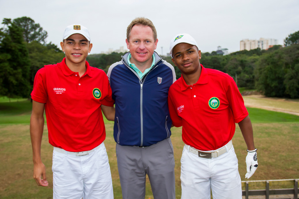Clínica de golfe com Keith Wood durante a Faldo Series
